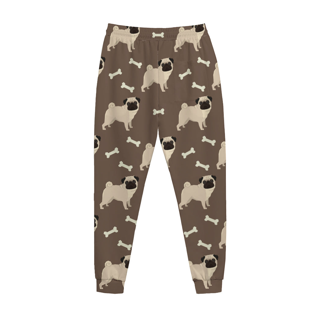 Geometric Pug Pattern Print Jogger Pants