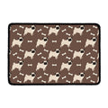 Geometric Pug Pattern Print Kitchen Mat