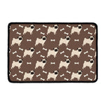 Geometric Pug Pattern Print Kitchen Mat