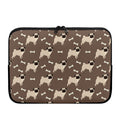 Geometric Pug Pattern Print Laptop Sleeve