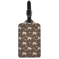 Geometric Pug Pattern Print Luggage Tag