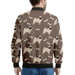 Geometric Pug Pattern Print Men's Bomber Jacket