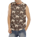 Geometric Pug Pattern Print Men's Fitness Tank Top