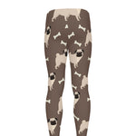 Geometric Pug Pattern Print Men's leggings