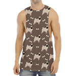 Geometric Pug Pattern Print Men's Muscle Tank Top