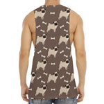 Geometric Pug Pattern Print Men's Muscle Tank Top
