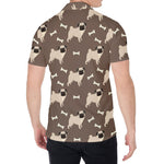 Geometric Pug Pattern Print Men's Shirt