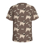 Geometric Pug Pattern Print Men's Sports T-Shirt
