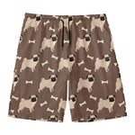 Geometric Pug Pattern Print Men's Swim Trunks