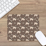 Geometric Pug Pattern Print Mouse Pad
