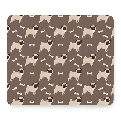 Geometric Pug Pattern Print Mouse Pad