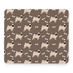 Geometric Pug Pattern Print Mouse Pad