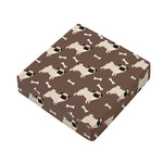 Geometric Pug Pattern Print Outdoor Seat Cushion Cover