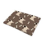 Geometric Pug Pattern Print Pet Cooling Mat Cover