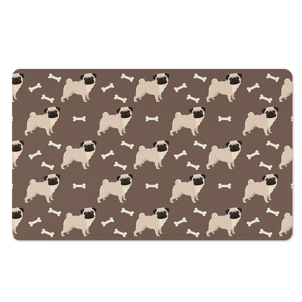 Geometric Pug Pattern Print Polyester Doormat