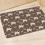 Geometric Pug Pattern Print Polyester Doormat