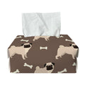 Geometric Pug Pattern Print Rectangle Tissue Box Cover