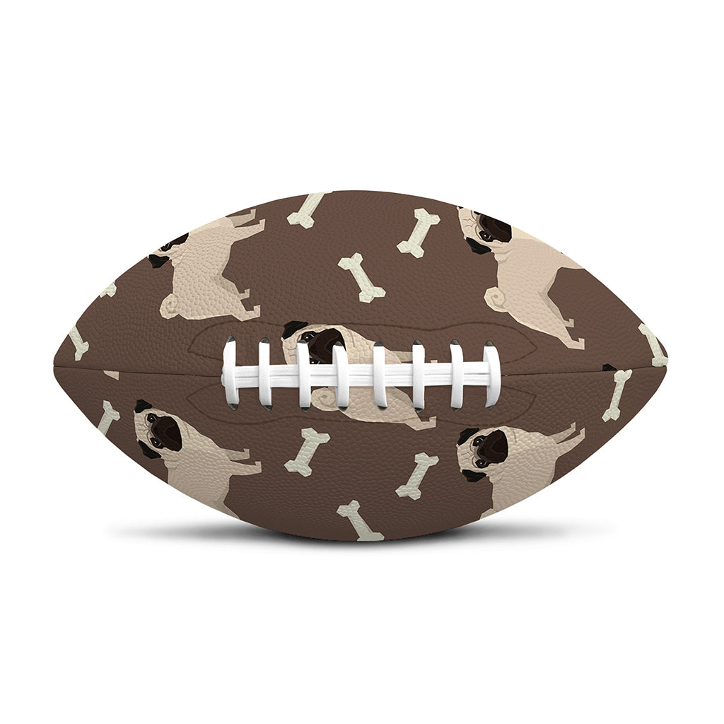 Geometric Pug Pattern Print Rugby Ball