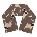 Geometric Pug Pattern Print Scarf