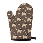 Geometric Pug Pattern Print Single Oven Mitt