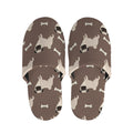 Geometric Pug Pattern Print Slippers