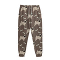 Geometric Pug Pattern Print Sweatpants