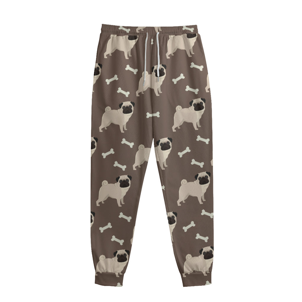 Geometric Pug Pattern Print Sweatpants