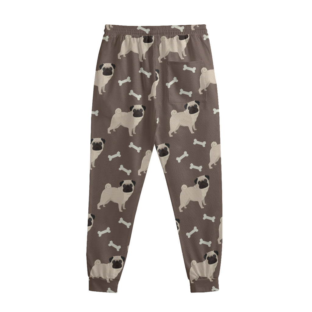 Geometric Pug Pattern Print Sweatpants