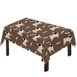 Geometric Pug Pattern Print Tablecloth