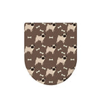 Geometric Pug Pattern Print Toilet Lid Cover