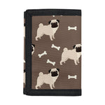 Geometric Pug Pattern Print Trifold Wallet