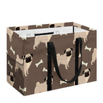 Geometric Pug Pattern Print Utility Tote Bag
