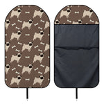 Geometric Pug Pattern Print Waterproof Car Seat Cover