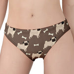 Geometric Pug Pattern Print Women's Panties