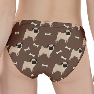 Geometric Pug Pattern Print Women's Panties