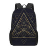 Geometric Pyramid Print 17 Inch Backpack