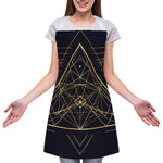 Geometric Pyramid Print Adjustable Apron