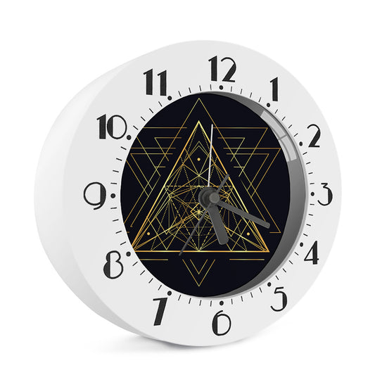 Geometric Pyramid Print Alarm Clock