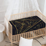 Geometric Pyramid Print Baby Crib Sheet