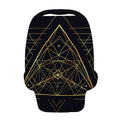 Geometric Pyramid Print Baby Seat Cover