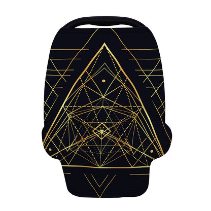 Geometric Pyramid Print Baby Seat Cover