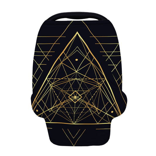 Geometric Pyramid Print Baby Seat Cover