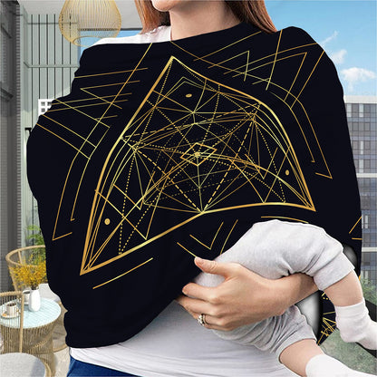 Geometric Pyramid Print Baby Seat Cover
