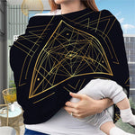 Geometric Pyramid Print Baby Seat Cover