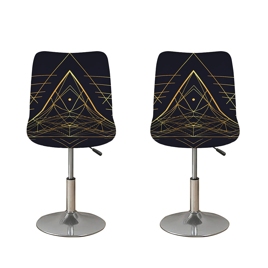 Geometric Pyramid Print Bar Stool Covers