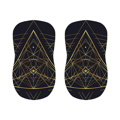Geometric Pyramid Print Bar Stool Covers