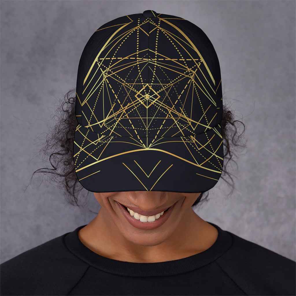 Geometric Pyramid Print Baseball Cap