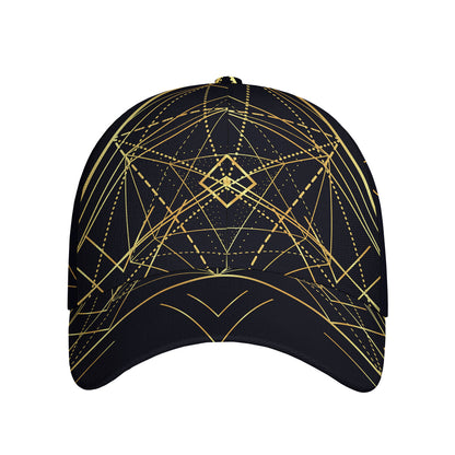 Geometric Pyramid Print Baseball Cap