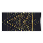 Geometric Pyramid Print Beach Towel