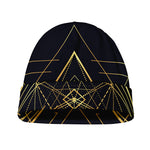 Geometric Pyramid Print Beanie
